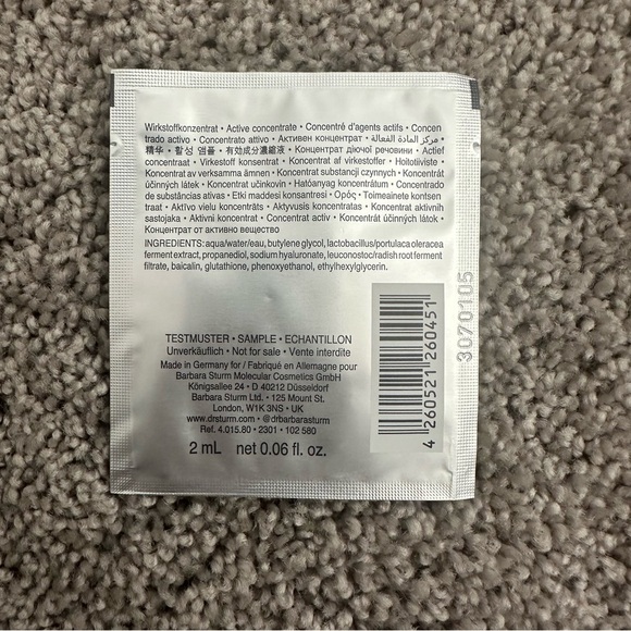 NEW! 5 Barbara Sturm Super Anti-Aging Serum 2ml 0.06fl oz sample packets - Picture 4 of 4